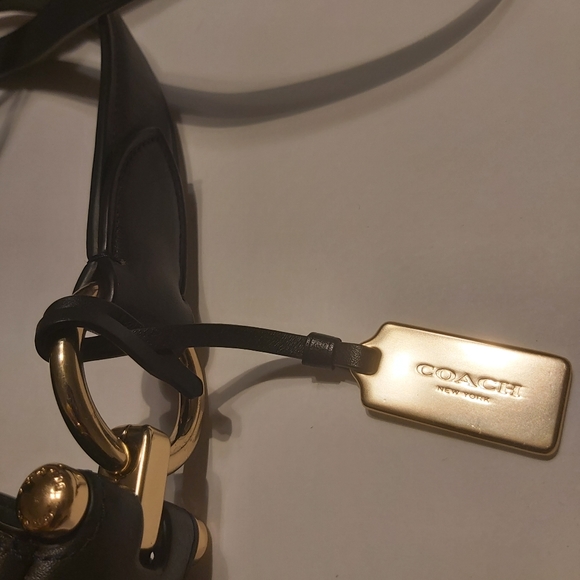 Coach blue/black Nomad hobo leather bag - Picture 13 of 16